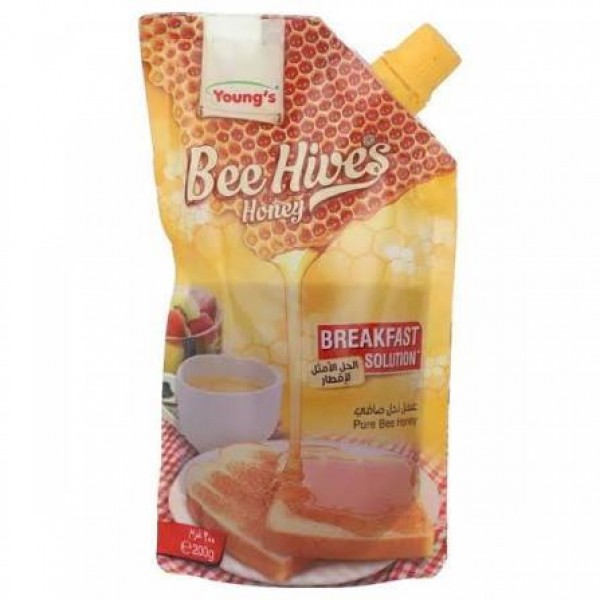 YOUNG`S BEE HIVES NATURAL HONEY 200G POUCH